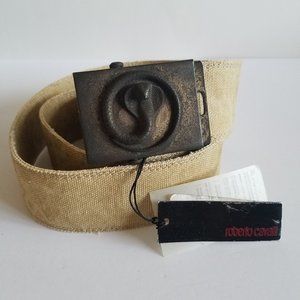 NWT Unisex Roberto Cavalli Italian Snake Belt 49" inch.